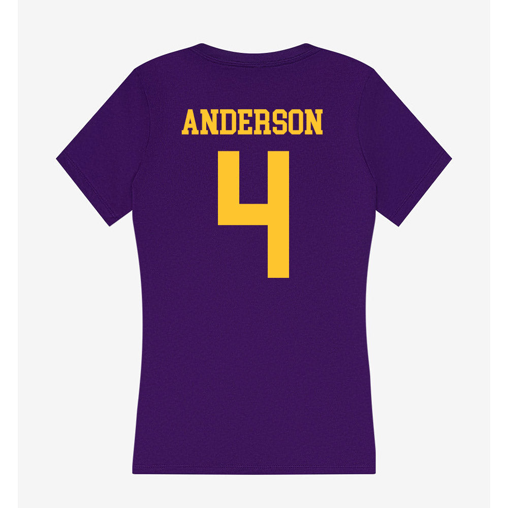 LSU - NCAA Football : Nic Anderson - Women's V-Neck T-Shirt-1