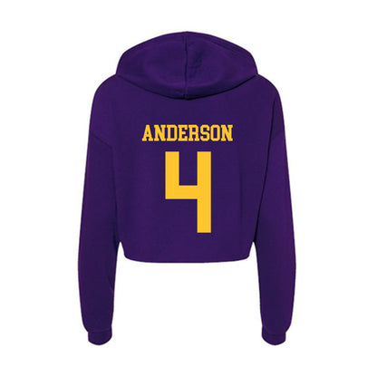 LSU - NCAA Football : Nic Anderson - Women's Crop Fleece Hoodie-1