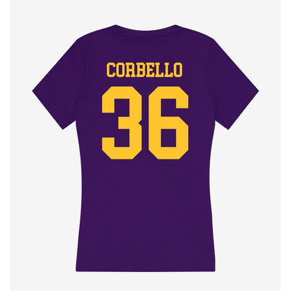 LSU - NCAA Football : Aidan Corbello - Women's V-Neck T-Shirt-1