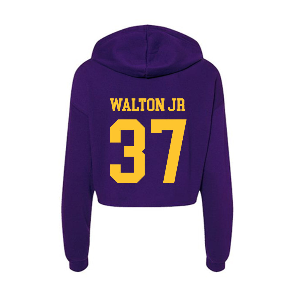 LSU - NCAA Football : Craig Walton Jr - Women's Crop Fleece Hoodie-1