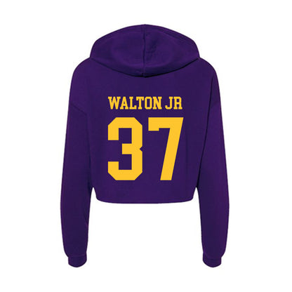 LSU - NCAA Football : Craig Walton Jr - Women's Crop Fleece Hoodie-1