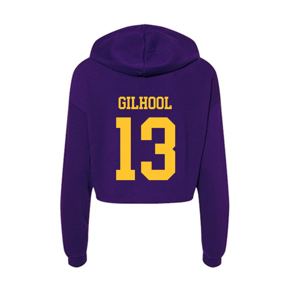 LSU - NCAA Men's Basketball : Matthew Gilhool - Women's Crop Fleece Hoodie-1