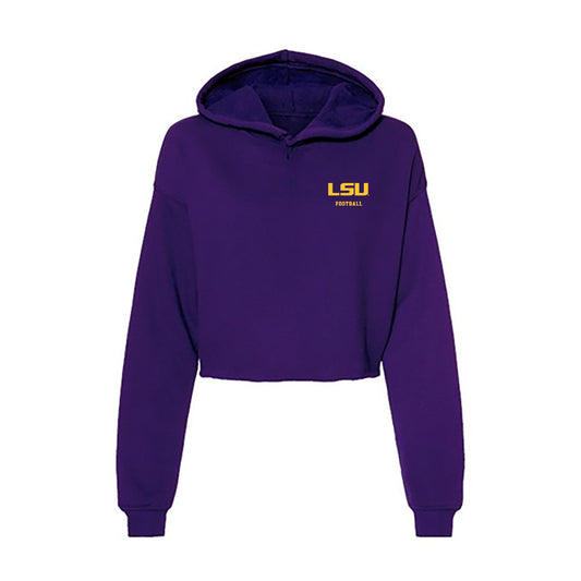 LSU - NCAA Football : Colin Hurley - Women's Crop Fleece Hoodie-0