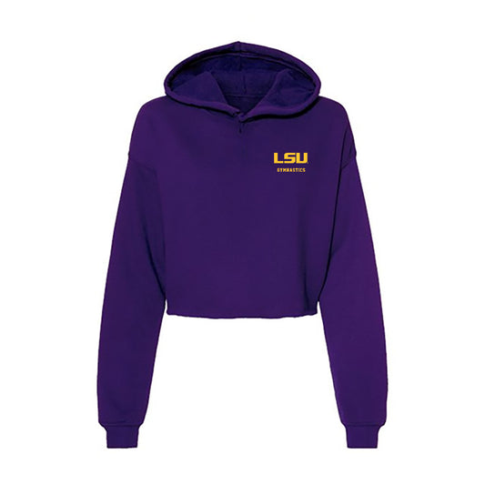 LSU - NCAA Women's Gymnastics : Madison Ulrich - Women's Crop Fleece Hoodie-0
