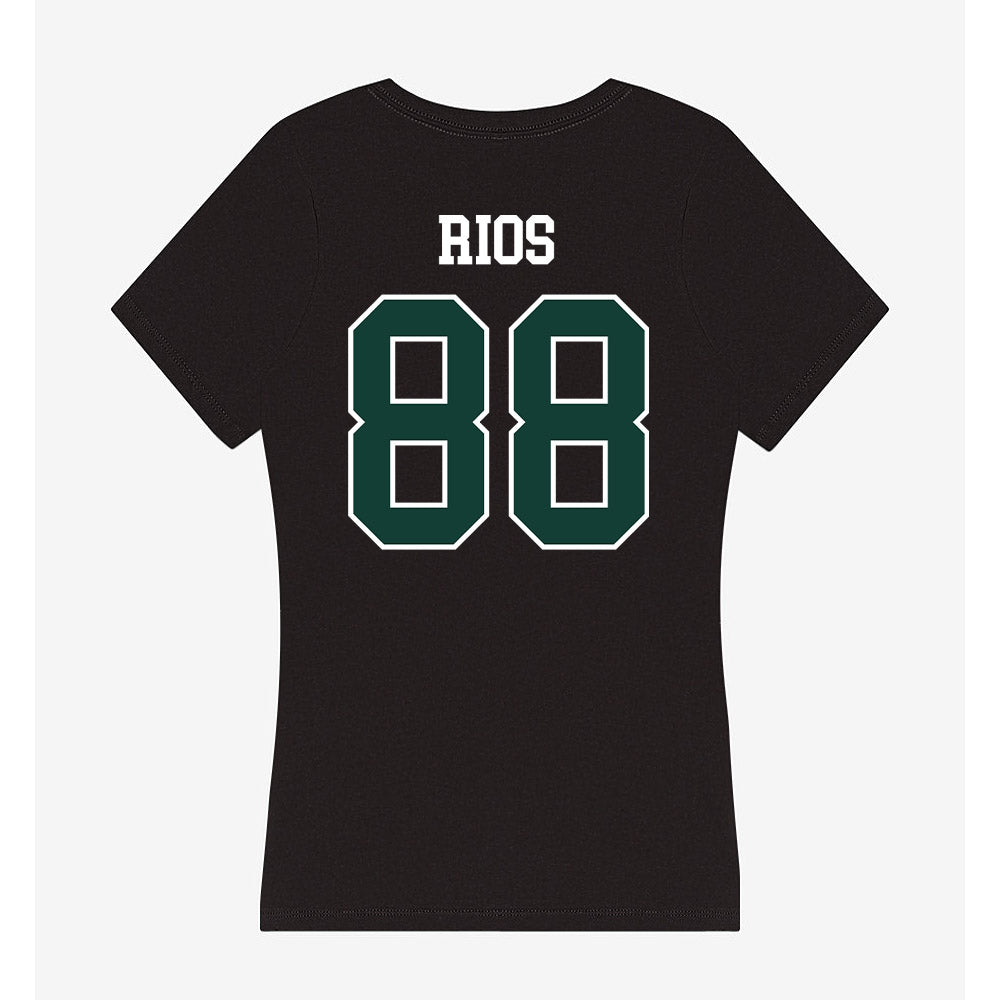 Michigan State - NCAA Football : Kai Rios - Women's V-Neck T-Shirt-1