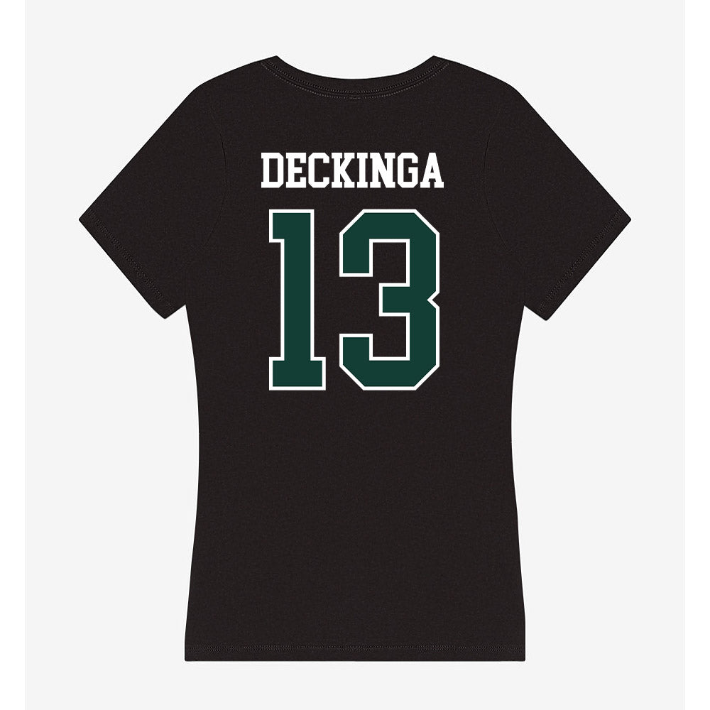 Michigan State - NCAA Baseball : CJ Deckinga - Women's V-Neck T-Shirt-1