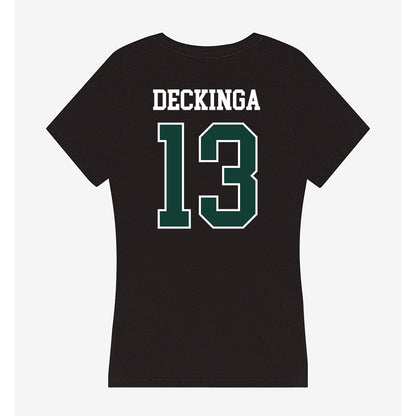 Michigan State - NCAA Baseball : CJ Deckinga - Women's V-Neck T-Shirt-1