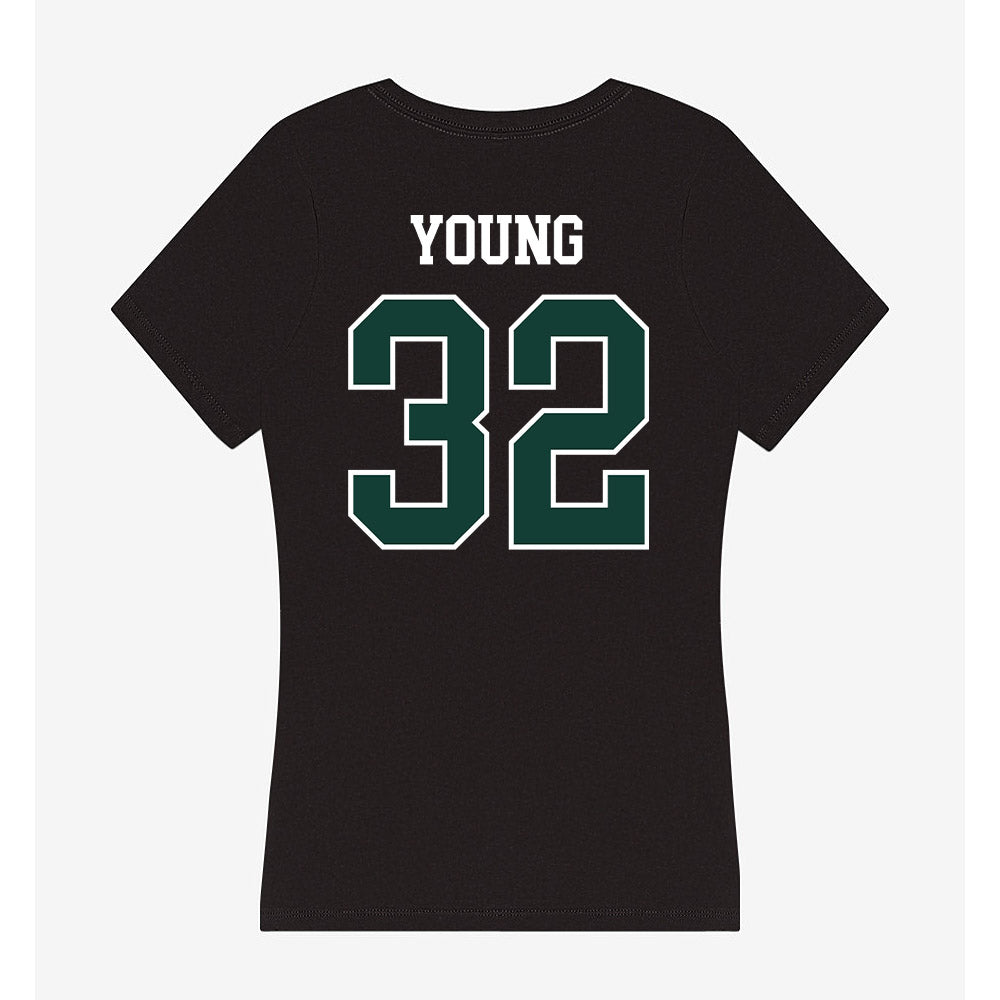 Michigan State - NCAA Football : Evan Young - Women's V-Neck T-Shirt-1