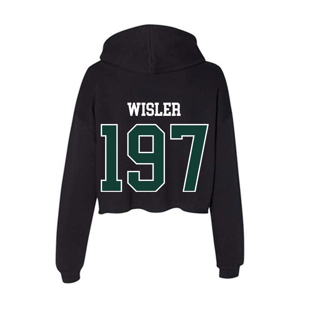 Michigan State - NCAA Wrestling : Kael Wisler - Women's Crop Fleece Hoodie-1