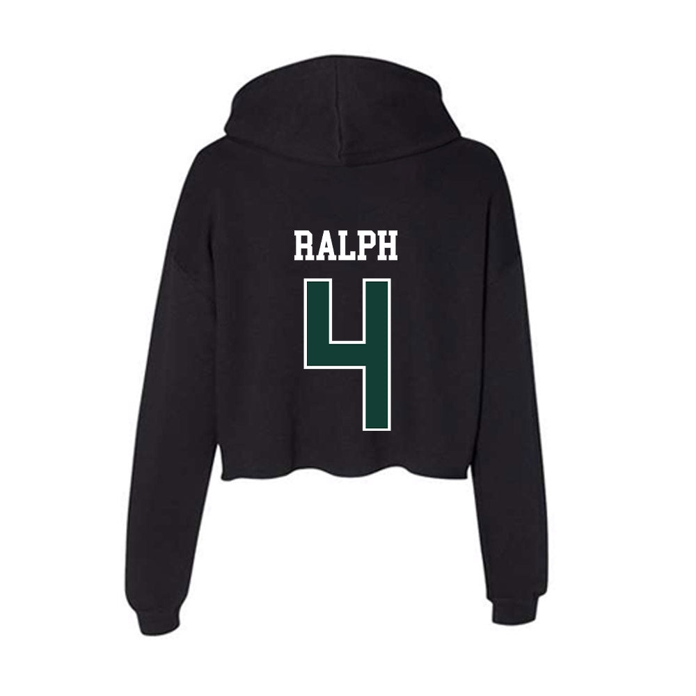 Michigan State - NCAA Men's Ice Hockey : Colin Ralph - Women's Crop Fleece Hoodie-1