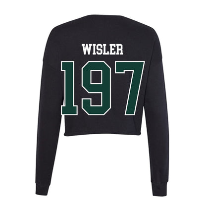Michigan State - NCAA Wrestling : Kael Wisler - Women's Cropped Crew Fleece-1