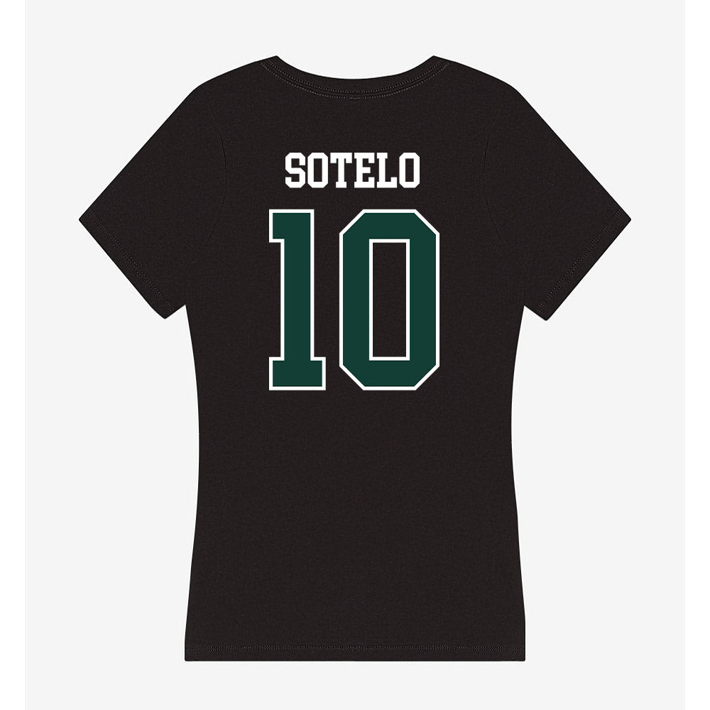 Michigan State - NCAA Women's Basketball : Ines Sotelo - Women's V-Neck T-Shirt-1