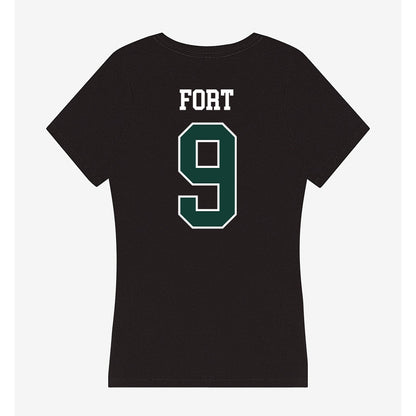 Michigan State - NCAA Men's Basketball : Trey Fort - Women's V-Neck T-Shirt-1
