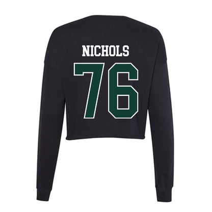 Michigan State - NCAA Football : Drew Nichols - Women's Cropped Crew Fleece-1