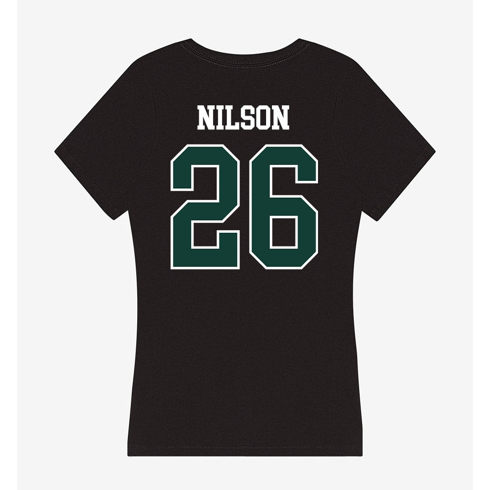 Michigan State - NCAA Men's Ice Hockey : Eric Nilson - Women's V-Neck T-Shirt-1
