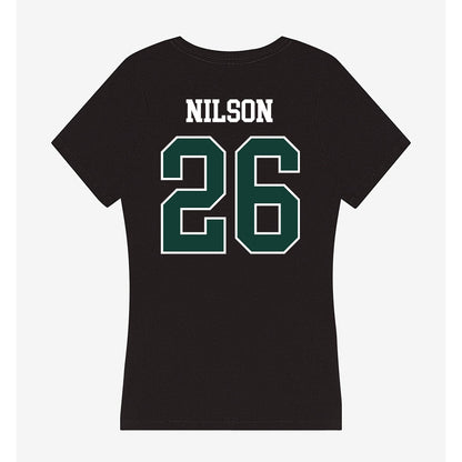 Michigan State - NCAA Men's Ice Hockey : Eric Nilson - Women's V-Neck T-Shirt-1