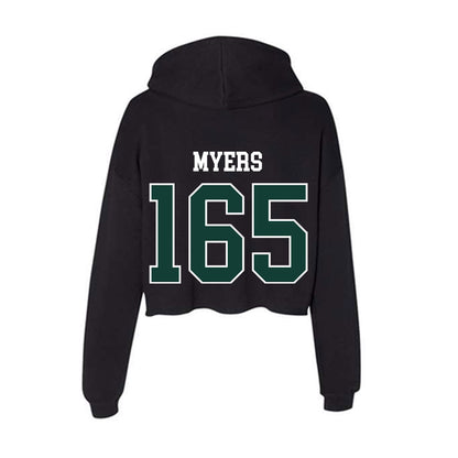 Michigan State - NCAA Wrestling : Duke Myers - Women's Crop Fleece Hoodie-1