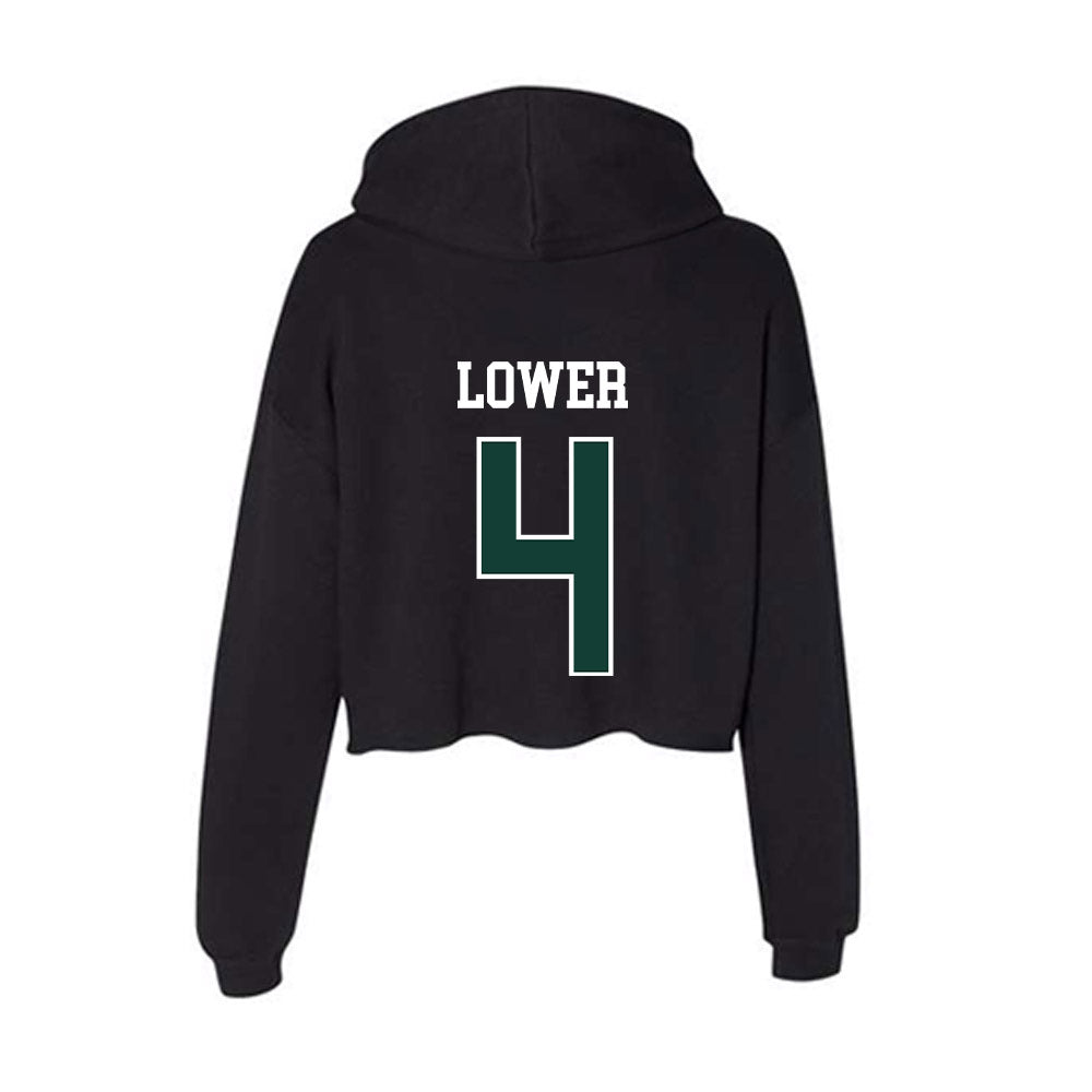 Michigan State - NCAA Softball : Natalie Lower - Women's Crop Fleece Hoodie-1