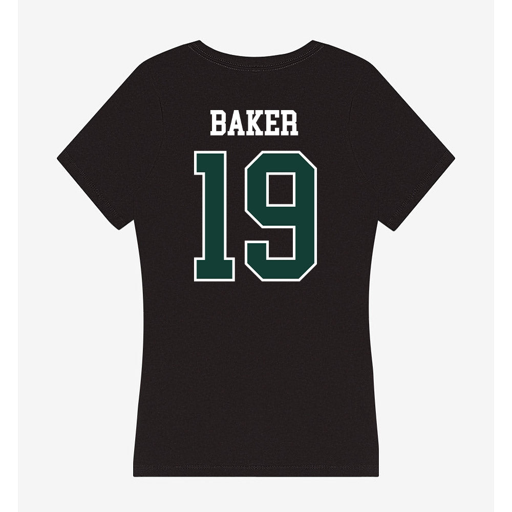 Michigan State - NCAA Men's Ice Hockey : Austin Baker - Women's V-Neck T-Shirt-1