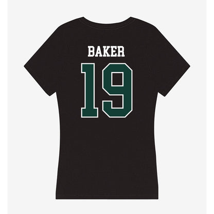 Michigan State - NCAA Men's Ice Hockey : Austin Baker - Women's V-Neck T-Shirt-1
