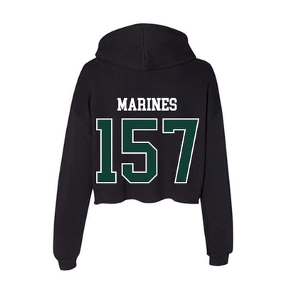 Michigan State - NCAA Wrestling : Darius Marines - Women's Crop Fleece Hoodie-1