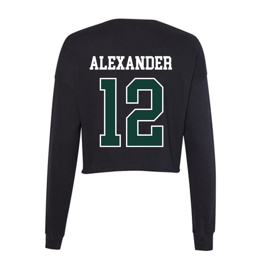 Michigan State - NCAA Women's Basketball : Isa Alexander - Women's Cropped Crew Fleece-1