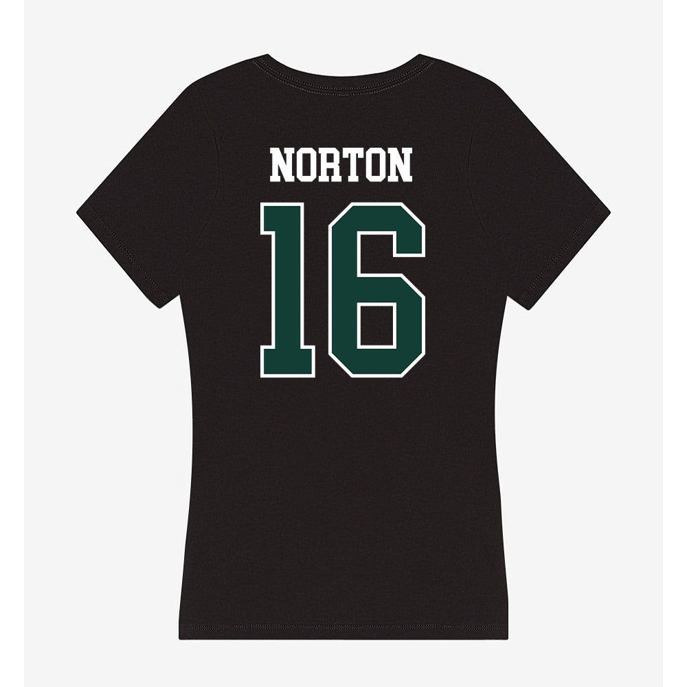 Michigan State - NCAA Women's Volleyball : Kalea Norton - Women's V-Neck T-Shirt-1