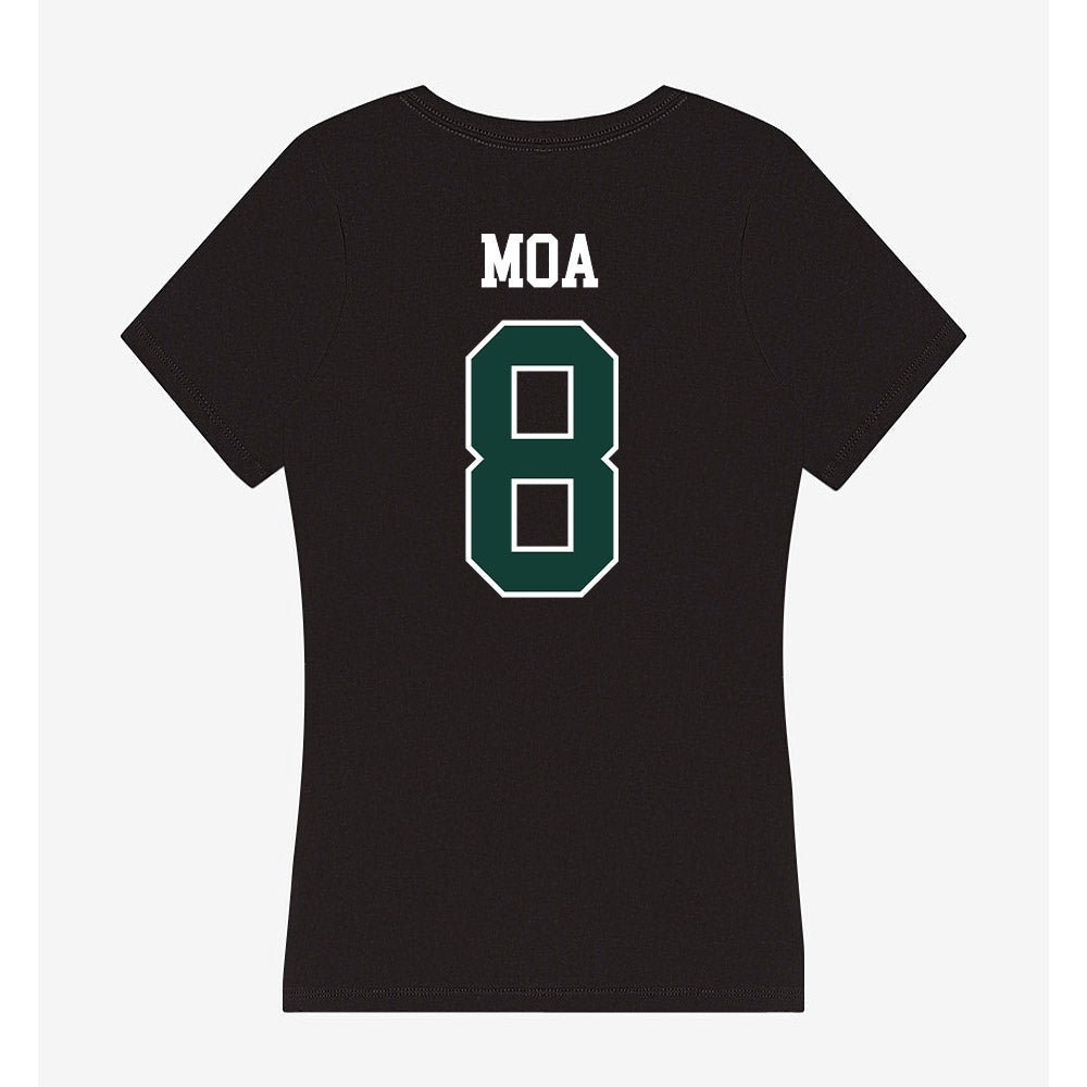 Michigan State - NCAA Football : Aisea Moa - Women's V-Neck T-Shirt-1