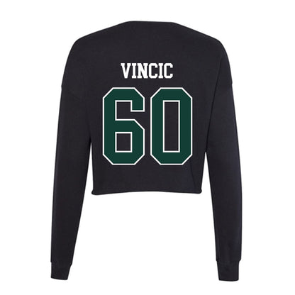 Michigan State - NCAA Football : Luka Vincic - Women's Cropped Crew Fleece-1