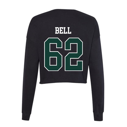 Michigan State - NCAA Football : Justin Bell - Women's Cropped Crew Fleece-1