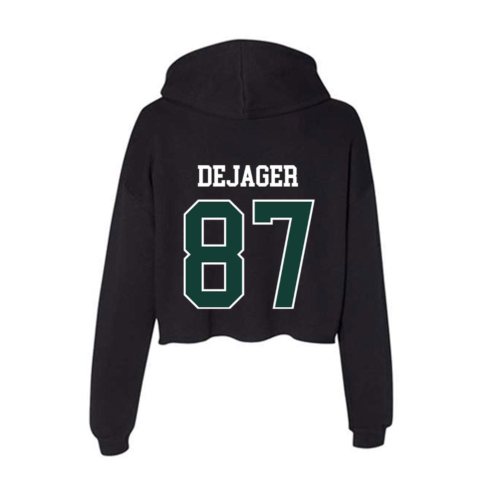 Michigan State - NCAA Football : Luke DeJager - Women's Crop Fleece Hoodie-1