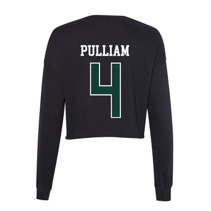Michigan State - NCAA Football : Marcellius Pulliam - Women's Cropped Crew Fleece-1