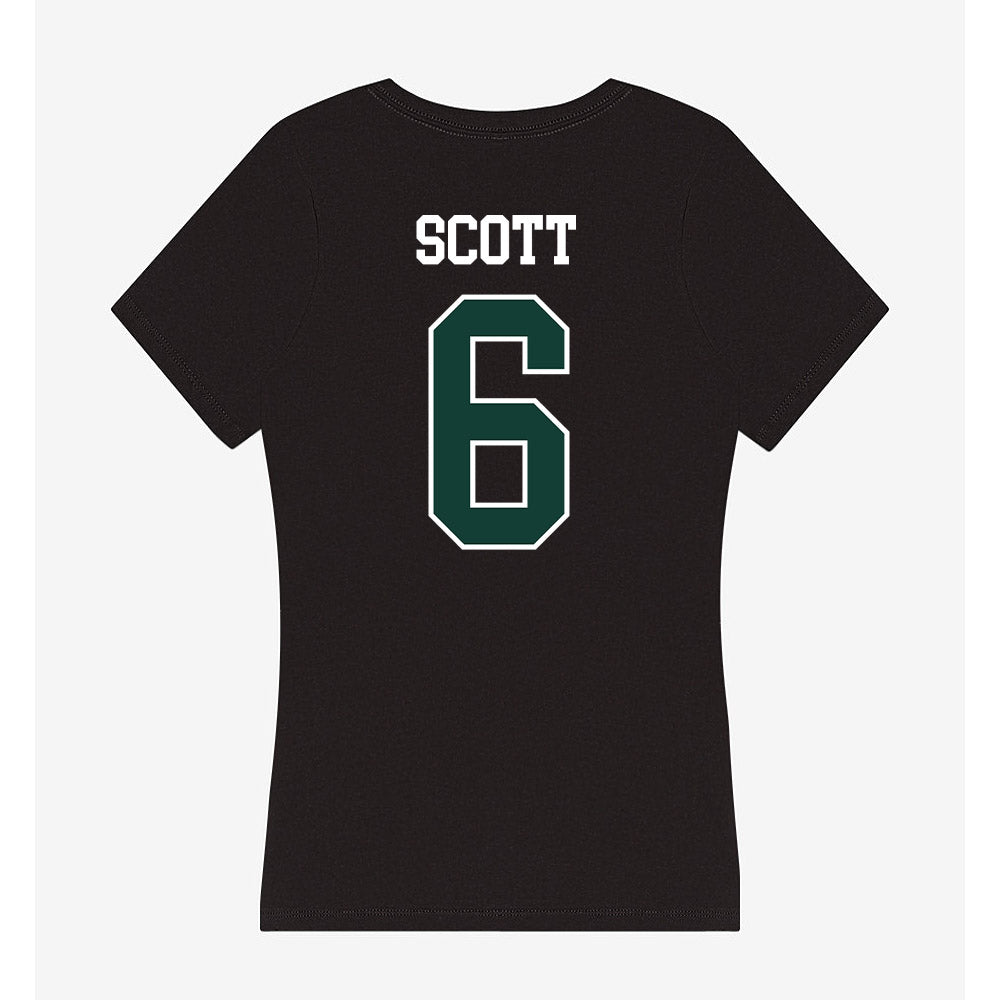 Michigan State - NCAA Men's Basketball : Jordan Scott - Women's V-Neck T-Shirt-1