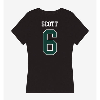 Michigan State - NCAA Men's Basketball : Jordan Scott - Women's V-Neck T-Shirt-1