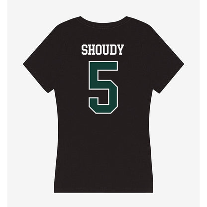 Michigan State - NCAA Men's Ice Hockey : Travis Shoudy - Women's V-Neck T-Shirt-1