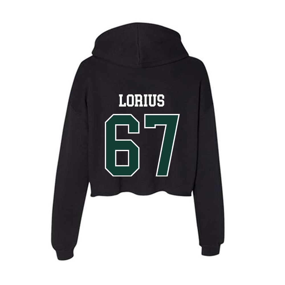 Michigan State - NCAA Football : Hayden Lorius - Women's Crop Fleece Hoodie-1
