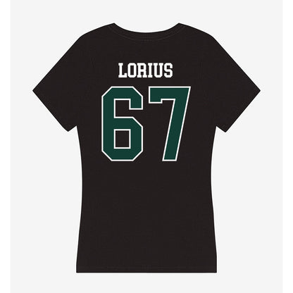 Michigan State - NCAA Football : Hayden Lorius - Women's V-Neck T-Shirt-1