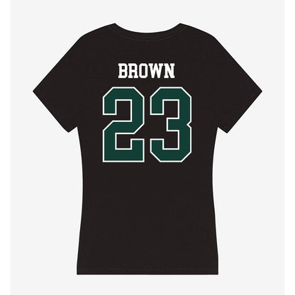 Michigan State - NCAA Women's Basketball : Jalyn Brown - Women's V-Neck T-Shirt-1