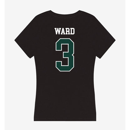 Michigan State - NCAA Men's Basketball : Cam Ward - Women's V-Neck T-Shirt-1