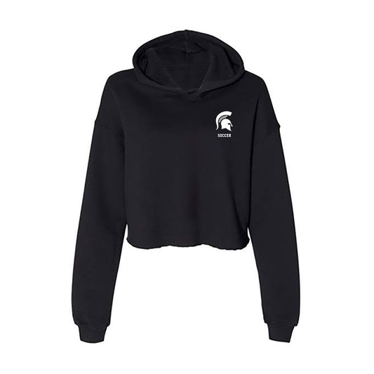 Michigan State - NCAA Men's Soccer : Andrew Darakdjian - Women's Crop Fleece Hoodie-0