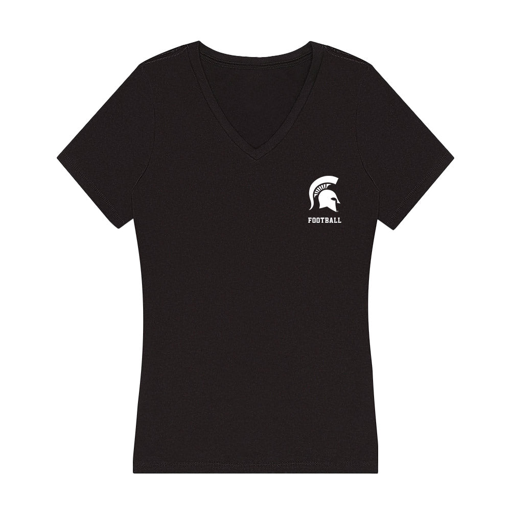 Michigan State - NCAA Football : Evan Young - Women's V-Neck T-Shirt-0