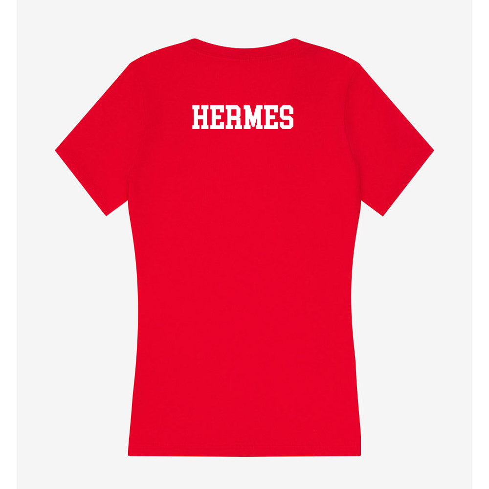 Rutgers - NCAA Wrestling : Max Hermes - Women's V-Neck T-Shirt-1