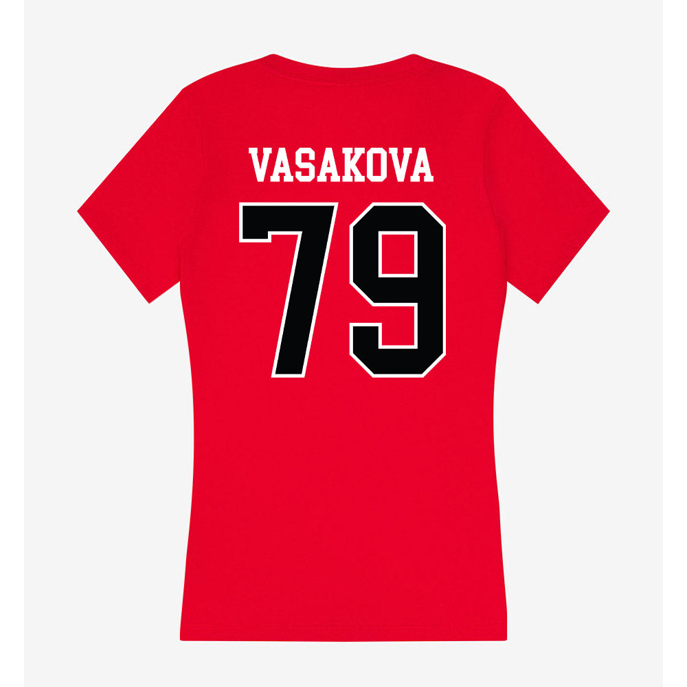 Rutgers - NCAA Women's Soccer : Adela Vasakova - Women's V-Neck T-Shirt-1