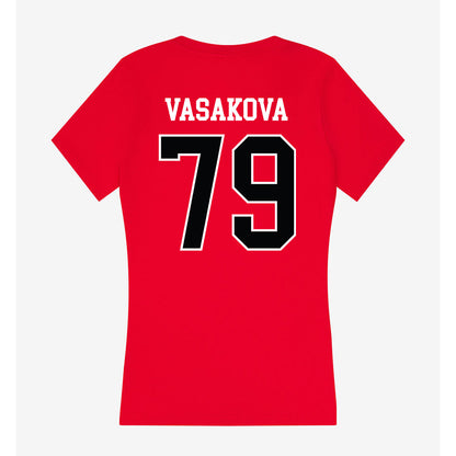 Rutgers - NCAA Women's Soccer : Adela Vasakova - Women's V-Neck T-Shirt-1