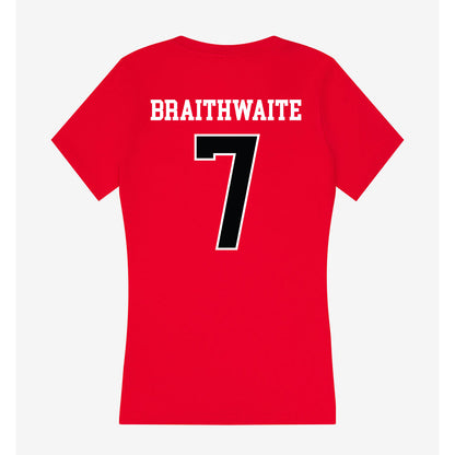 Rutgers - NCAA Football : Dylan Braithwaite - Women's V-Neck T-Shirt-1