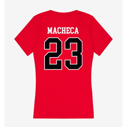 Rutgers - NCAA Men's Lacrosse : Andrew Macheca - Women's V-Neck T-Shirt-1