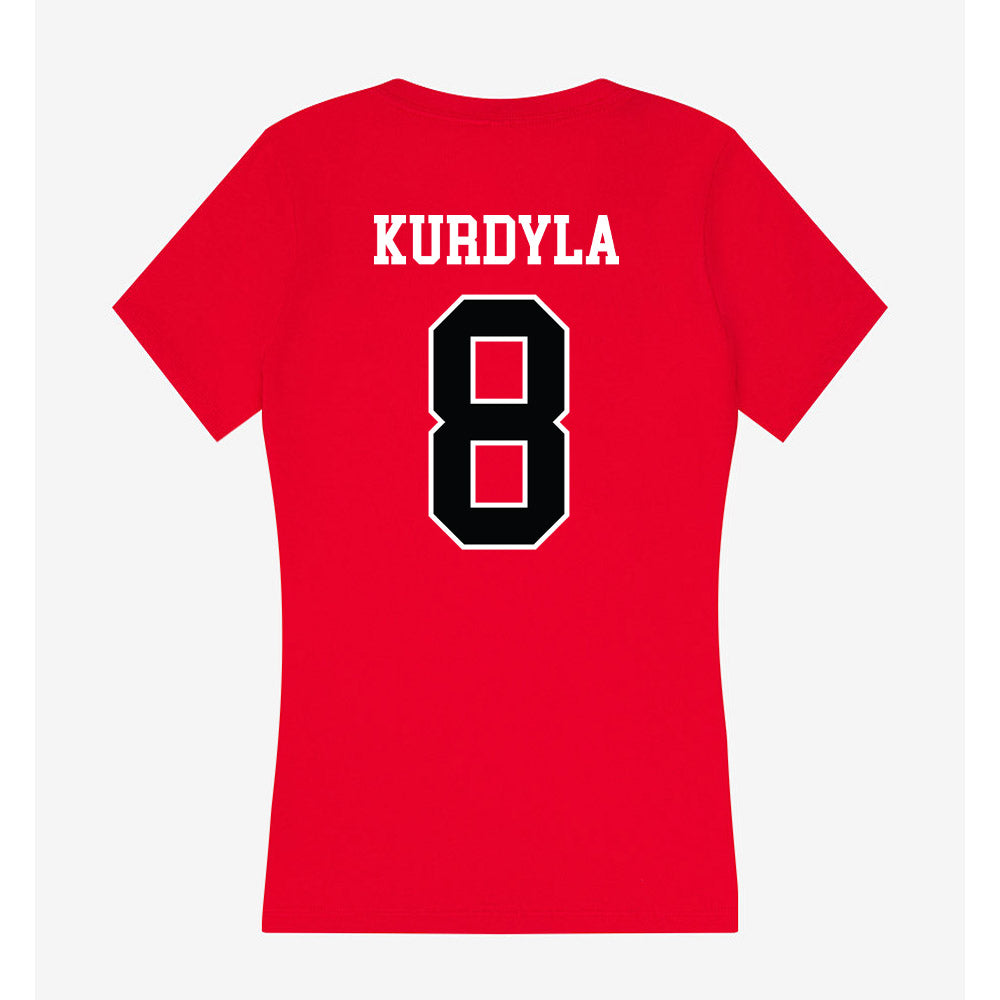 Rutgers - NCAA Men's Lacrosse : Brady Kurdyla - Women's V-Neck T-Shirt-1