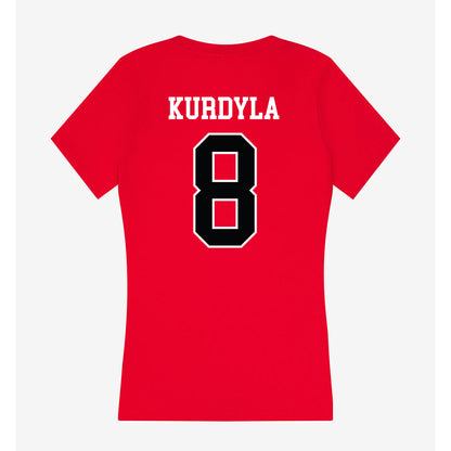 Rutgers - NCAA Men's Lacrosse : Brady Kurdyla - Women's V-Neck T-Shirt-1