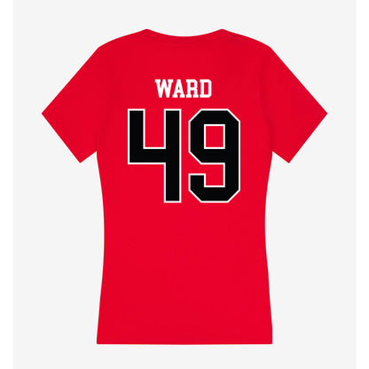 Rutgers - NCAA Football : Evan Ward - Women's V-Neck T-Shirt-1