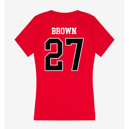 Rutgers - NCAA Football : Samuel Brown - Women's V-Neck T-Shirt-1